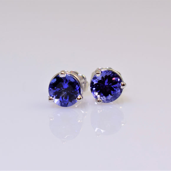 14k white gold tanzanite earrings V1