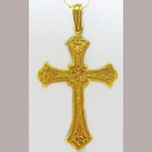 24k Yellow Gold Cross