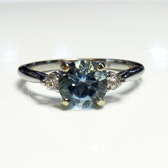 Aquamarine and Diamond Ring