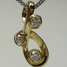 Bezel Set Diamond Pendant