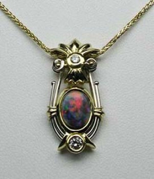 Black Opal Pendant