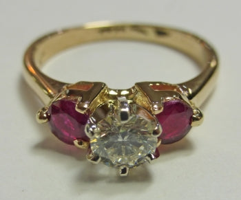 Diamond & Burma Ruby Ring