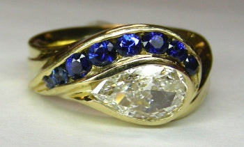 Diamond & Ceylon Sapphire Ring