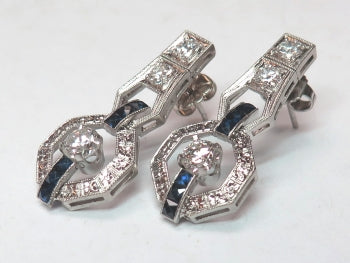 Diamond & Sapphire Earrings