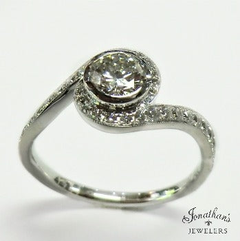 Diamond Bypass Engagement Ring