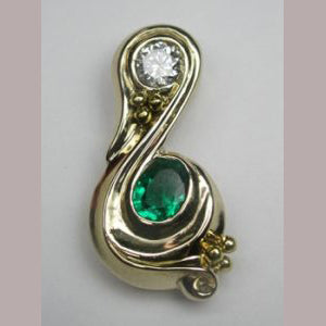 Emerald & Diamond Pendant