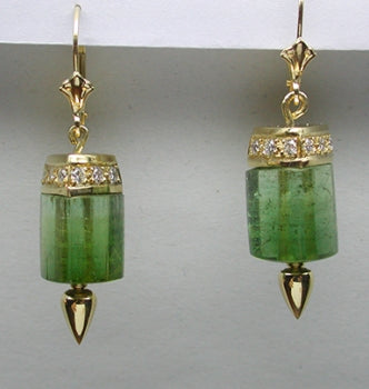 Green Tourmaline Earrings