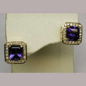 Tanzanite &amp; Diamond Earrings