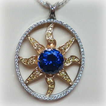 Tanzanite Sunburst Pendant