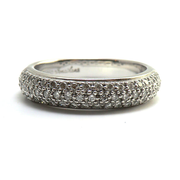 palladium diamond contemporary ring