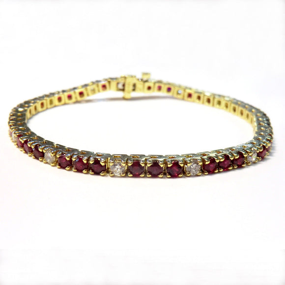 ruby and diamond tennis bracelet