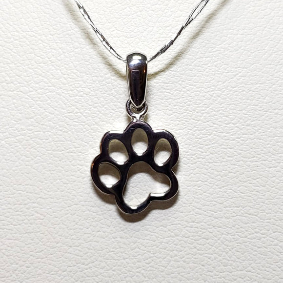 sterling silver custom paw pendant