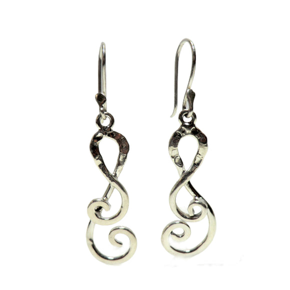 sterling silver dangle earrings V1