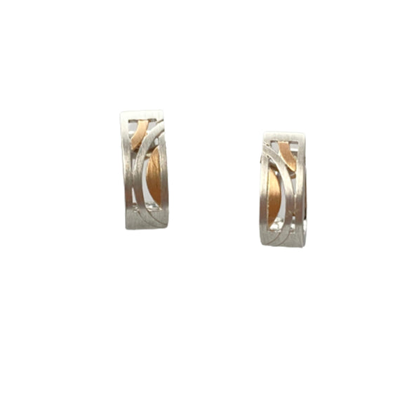 sterling silver huggie earrings