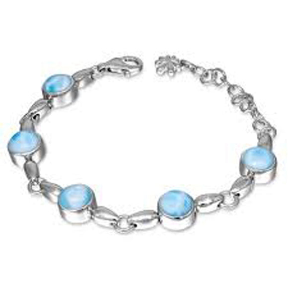sterling silver larimar bracelet V1