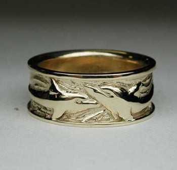 14k Gold Dolphin Band