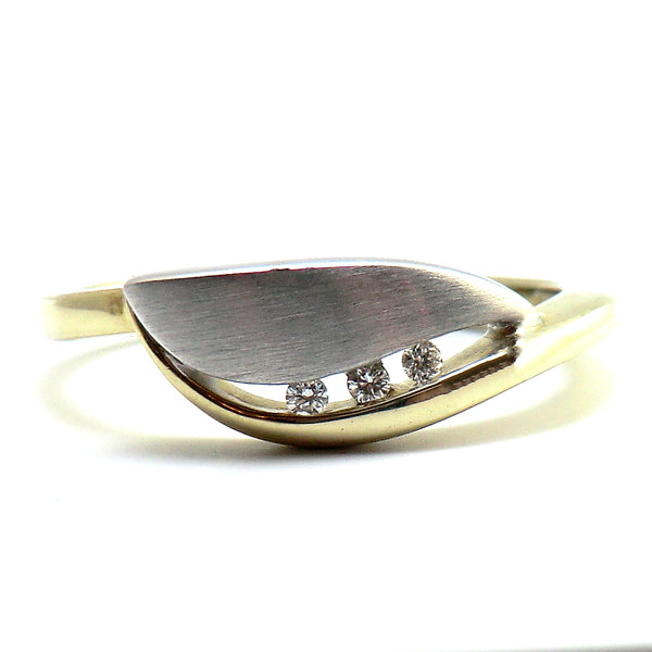 14k two-tone diamond ring V1