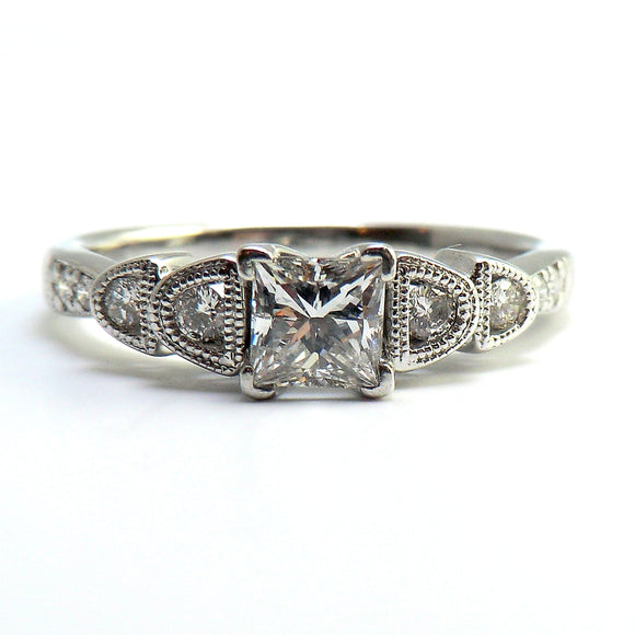 14k white gold diamond ring V1