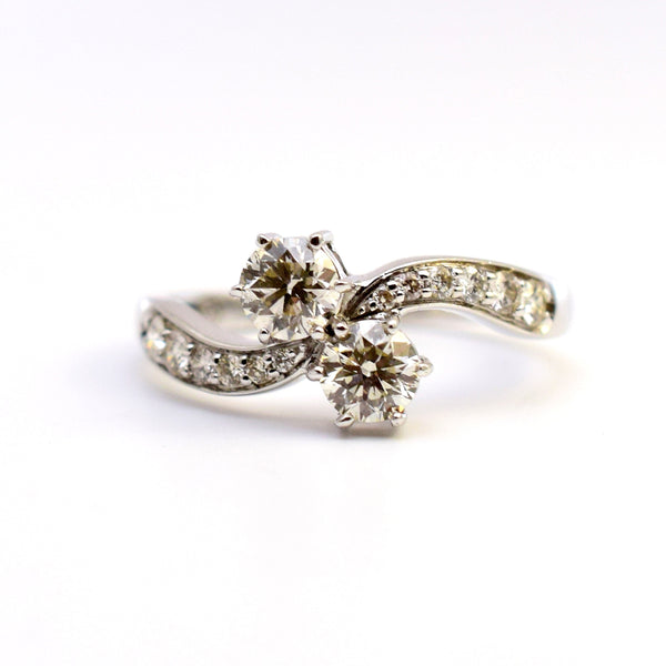 14k white gold diamond ring V3