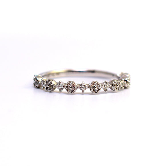 14k white gold diamond ring V4