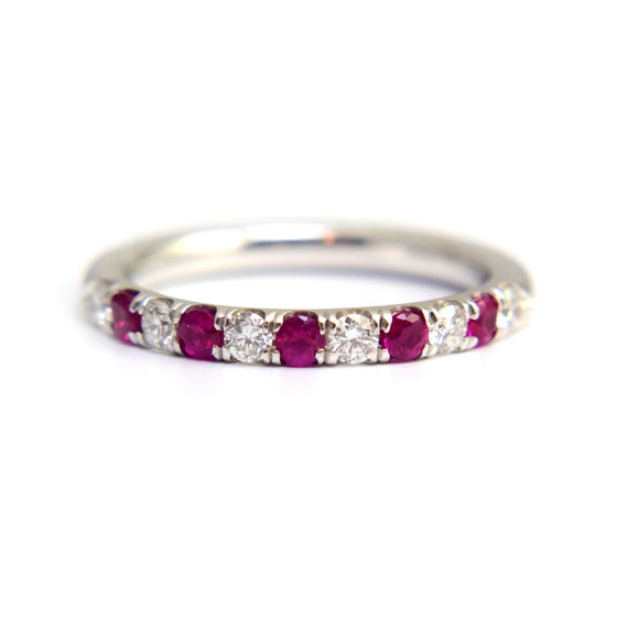 14k white gold ruby and diamond ring V2