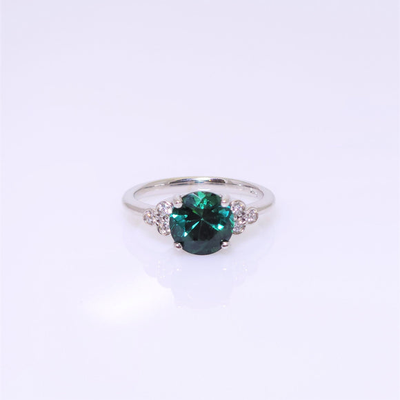 14k white gold tourmaline and diamond ring V2