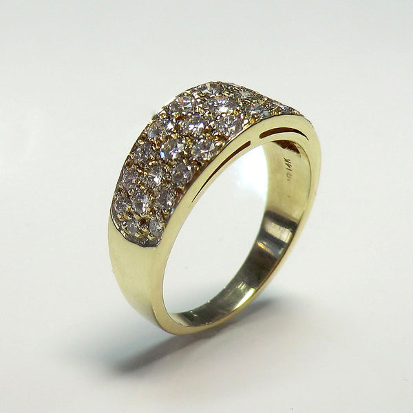 14k yellow ring with diamonds