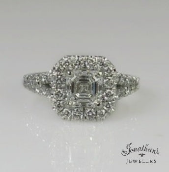 Asscher Cut Diamond Ring