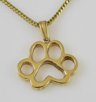 Custom Animal Collection: Gold Paw Pendant