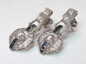 Diamond &amp; Sapphire Earrings