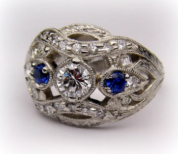 Diamond &amp; Sapphire Ring