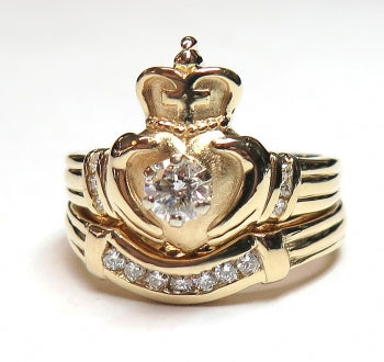 Diamond Claddagh Ring