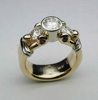 Diamond Scroll Ring