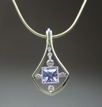 Sapphire &amp; Diamond Pendant