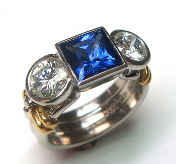 Sapphire &amp; Diamond Ring V3