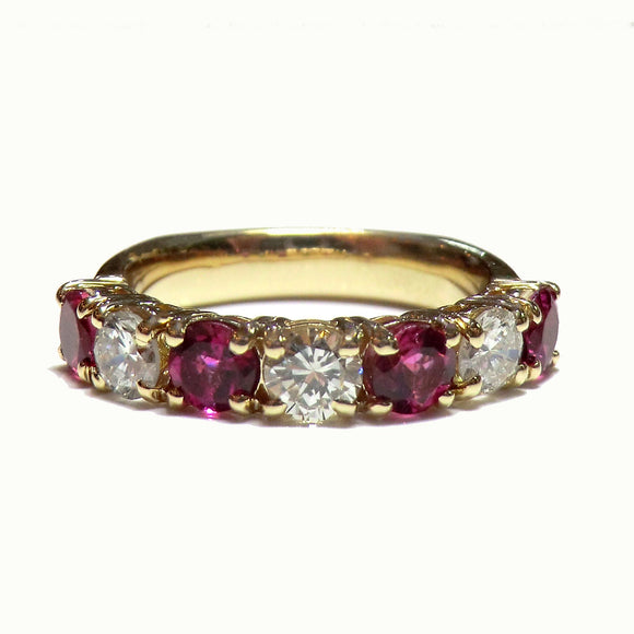 custom 14k yellow gold pink tourmaline and diamond ring