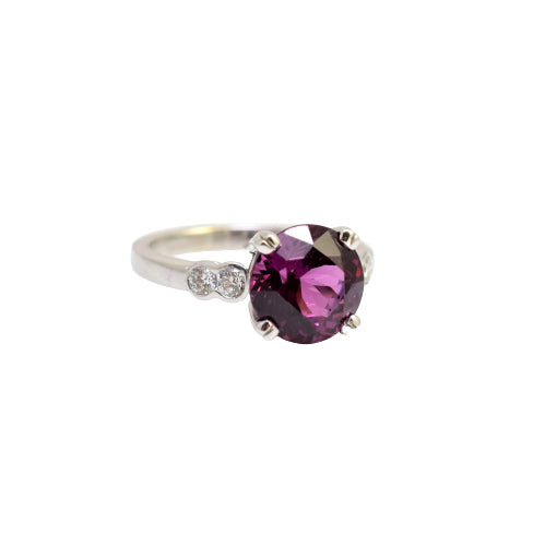 rhodolite garnet and diamond ring