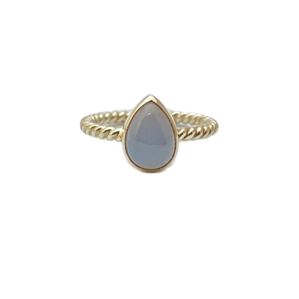 sterling silver chalcedony ring