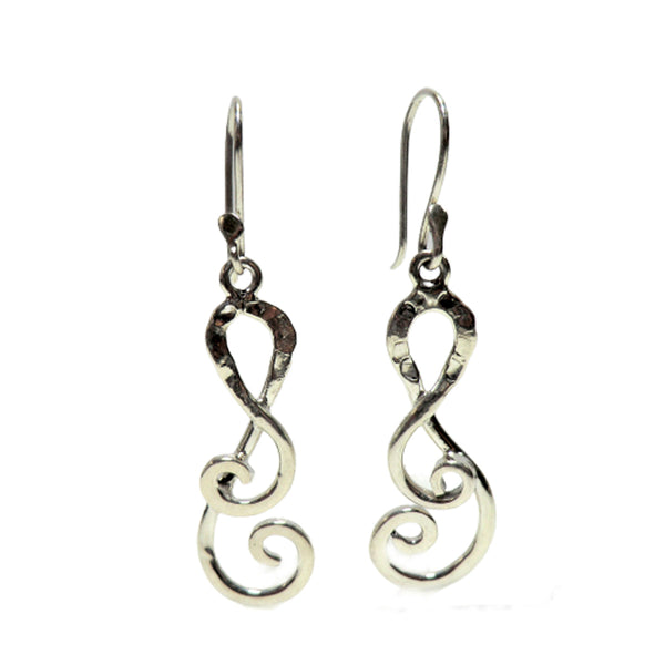 sterling silver dangle earrings V1