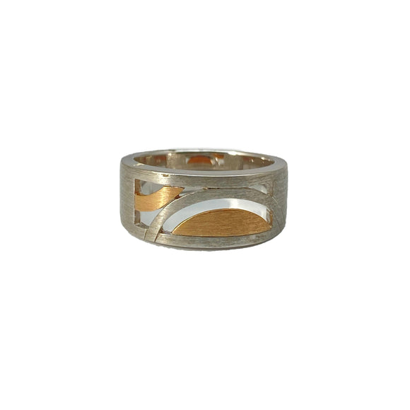 sterling silver geometric ring